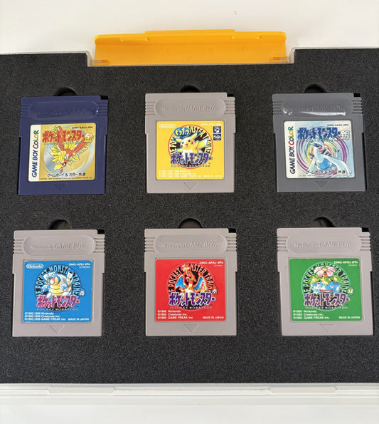 Pokémon Game Boy – Colección Japonesa de Kanto y Johto | 6 Juegos + Estuche Vintage OFICIAL