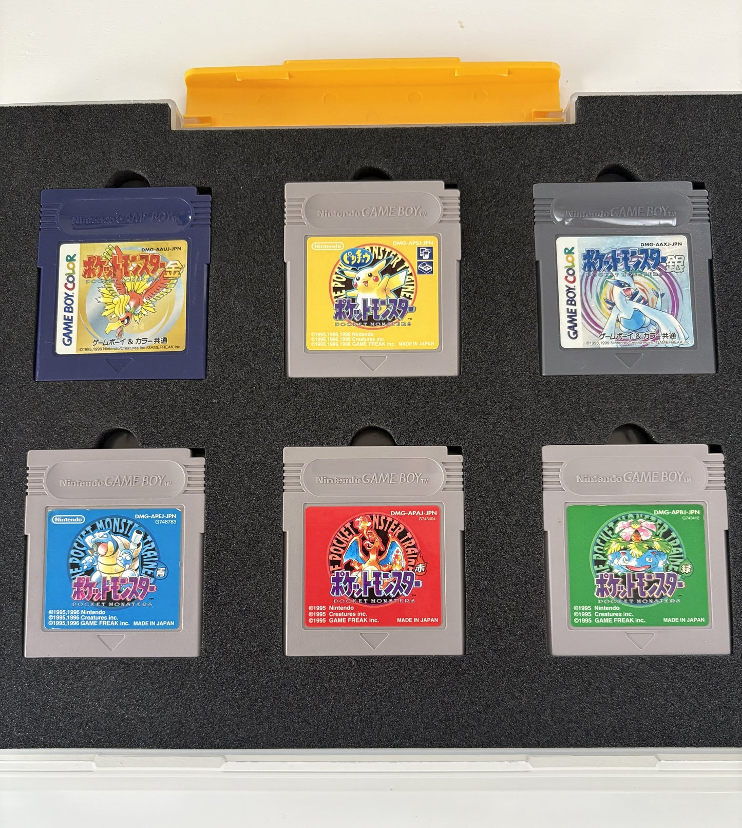 Pokémon Game Boy – Colección Japonesa de Kanto y Johto | 6 Juegos + Estuche Vintage OFICIAL