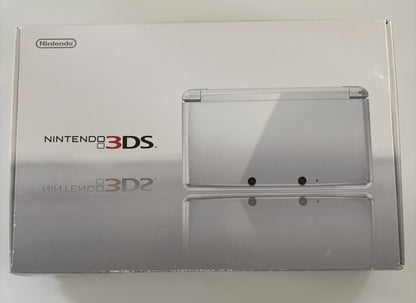 Nintendo 3DS Ice White japonesa CTR-001 con caja, base de carga, adaptador y documentación