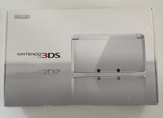 Nintendo 3DS Ice White japonesa CTR-001 con caja, base de carga, adaptador y documentación